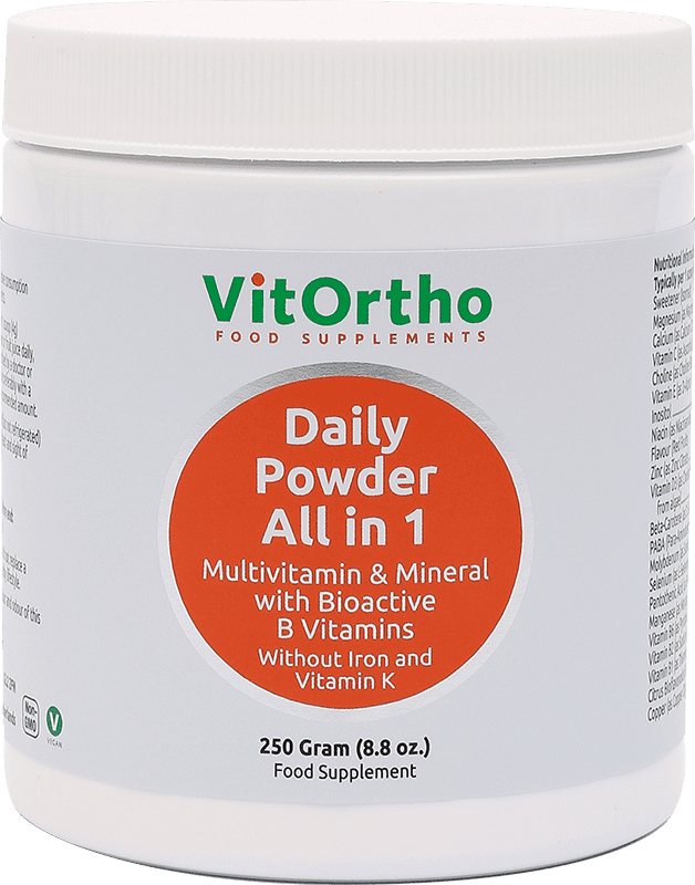 Daily powder All-in-1 multivitamin and mineral with bioactive b vitamins