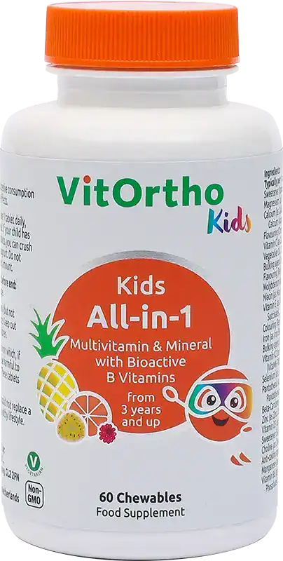 Kids all-in-1 vitamins and Food Supplements for a healthy lifestyle from VitOrtho