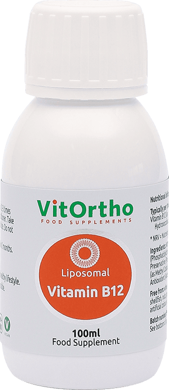 Liposomal Vitamin C and B12 for fatigue, brain fog, stress and anxiety lowering your stress levels and helping with Brain Focus from VitOrtho